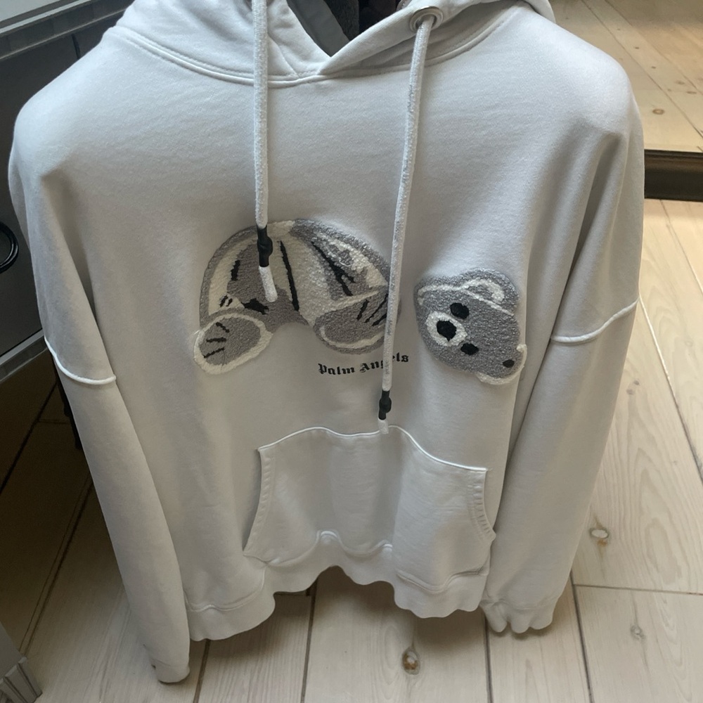 White Palm Angels Hoodie with Bear Design